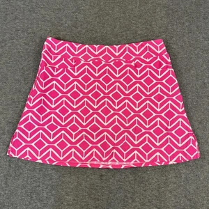 Jude Connally Skirt Womens Large Pink White Geometric Pull On Nylon Spandex USA - Picture 1 of 9