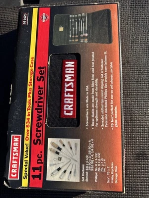 Sears Craftsman USA Nos 11pc Screwdriver Set 41423 Rare T6 Torx Pratt Read Ugly - Image 1 of 4