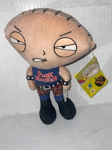 NEW WITH TAGS 8” Family Guy Baby Stewie Punk Rocker Plush Doll 2008 Nanco - Bild 1 von 4