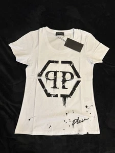 Philip Plein Women’s T-shirt White Cotton Size XL - Picture 1 of 4