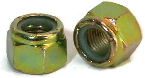 Nylon Lock Nuts Yellow Zinc Grade C - 9/16"-18 UNF - Qty-25 - Picture 1 of 1