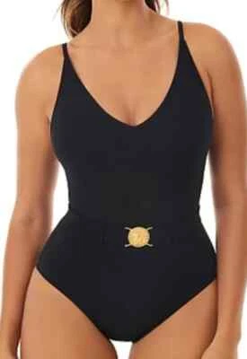 SKINNY DIPPERS MIRACLESUIT BLACK SIMBA LUCKY CHARM ONE PIECE SWIMSUIT 6529188 L - Image 1 of 4