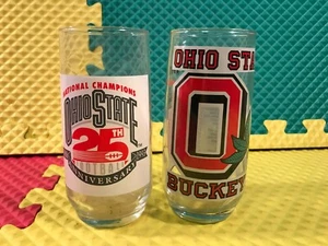 Vintage Set of 1990's Ohio State Buckeyes Big10 Champs & National Champs Glasses - Picture 1 of 15