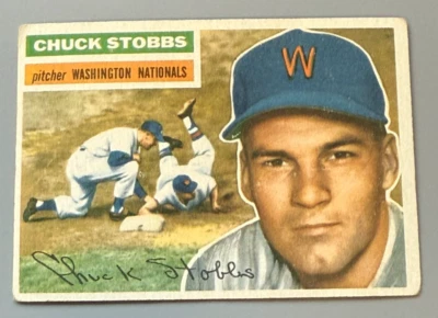 1956 Topps #68 Chuck Stobbs white back - Image 1 of 2