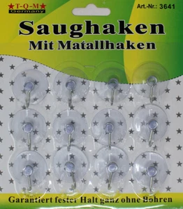 Saugnapf Saugnäpfe Saughaken Saugnapfhaken Handtuch Halter Haken Transparent - Bild 1 von 8