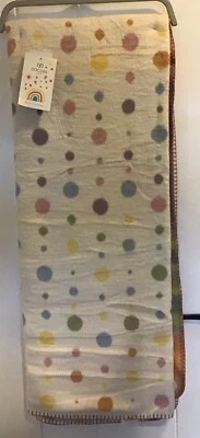 Docofil Colorful Polka Dot Reversible Soft Throw Made in Portugal 51” X 67” NWT - Image 1 of 4