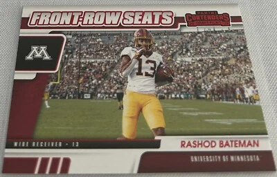 2021 Contenders Draft Football Rashod Bateman Minnesota Front Row Seats Red #16 - Image 1 of 3