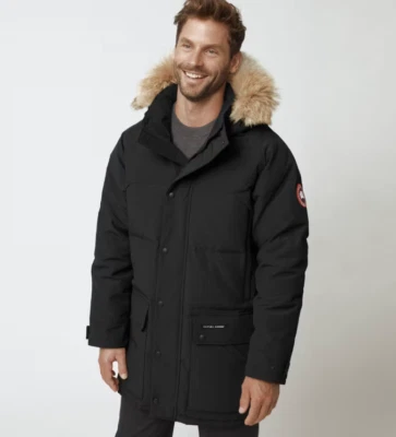 NOVA Parka Emory Masculina Canada Goose em Preto- Tamanho P #DC340 - Imagem 1 de 4