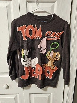 Old Navy Long Sleeve Tom & Jerry T-Shirt, Child Size Large - Image 1 of 2