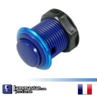 Bouton Basique Arcade 28 mm - Round Push buttons - Bleu - Blue