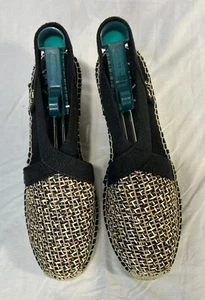 Toni Pons Origins Nero e Beige Cinturino Elastico Espadrillas Zeppe Taglia 10 (41 Euro) - Foto 1 di 11