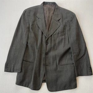 Giorgio Armani 40S Brown Herringbone Wool Italy Blazer Sport Coat Jacket - Picture 1 of 12