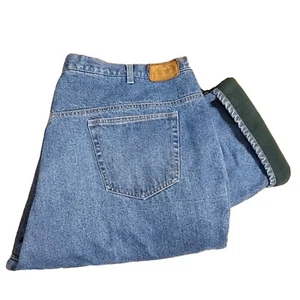 Cabela's Roughneck Mens Flannel Lined Jeans Blue Denim Relaxed Fit 50x34 902224 - Picture 1 of 10