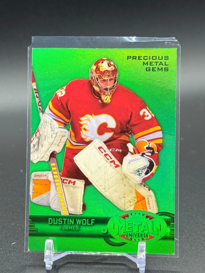 Dustin Wolf GREEN PMG 1997-98 Rookie Retros Precious Metal Gems #MR-8 (RC) 2023 - Image 1 of 2