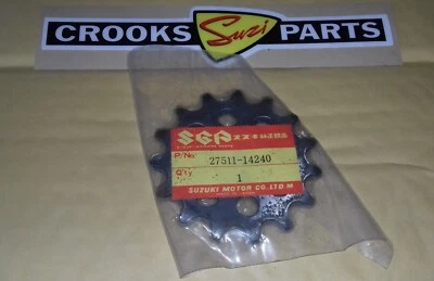 Piñón delantero genuino Suzuki NOS 27511-14240 RM465 / RM500 15T x 520 Foto 1 de 4