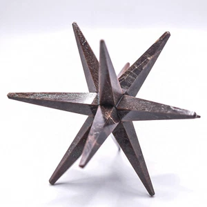 3.7" Red Garnet 12 Point Merkaba Star Natural Almandine Hand Made Mineral India - Picture 1 of 5