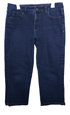 Women's denim capris size 12, BandolinoBlu jeans, Embroidered back pockets