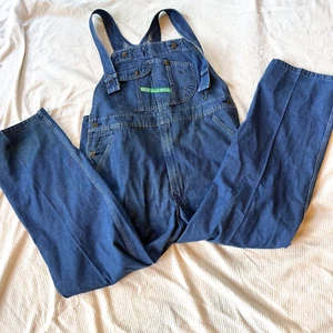Mono con tirantes Key 38x30 azul carpintero ropa de trabajo estadounidense lavado oscuro denim - Imagen 1 de 11