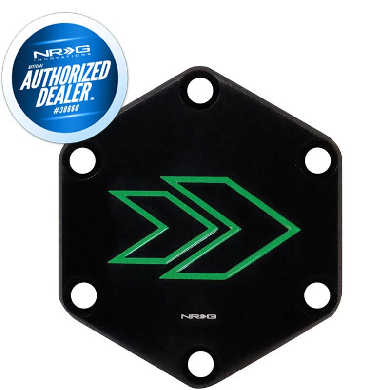 NEW NRG Aluminum Steering Wheel Horn Button Delete Plate w/ Arrow logo STR-620GN - Image 1 of 1