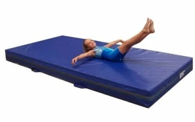 Team Sports Gymnastics 4" Skill Throw Landing Mats 4'x6', Blue Vinyl! - Image 1 of 3
