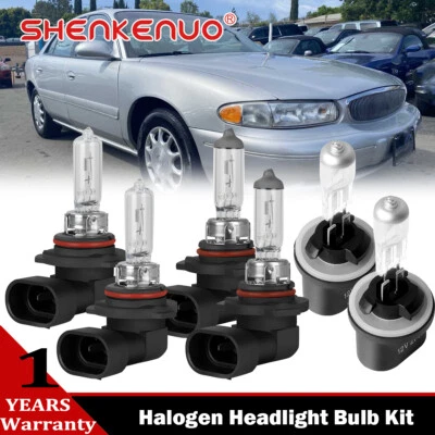 For Buick Century 1997-2003 3400K Halogen Headlamp Hi&Low Beam Fog Light Bulbs - Image 1 of 4