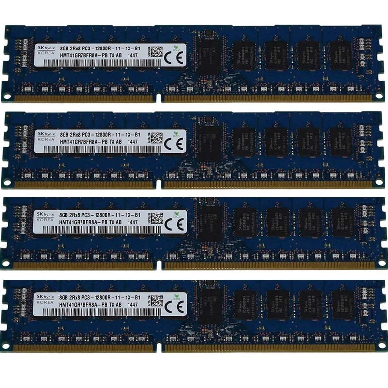 For Hynix 2RX8 4X8GB DDR3L 1600MHz PC3L-12800R Reg-DIMM ECC Server Memory RAM% - Image 1 of 1