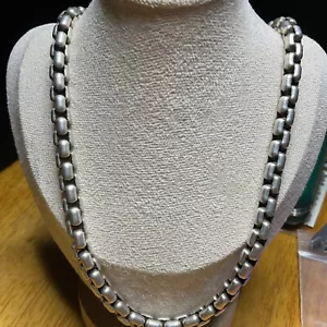 David Yurman 7mm Box Chain Sterling Silver 20” Necklace - Picture 1 of 5