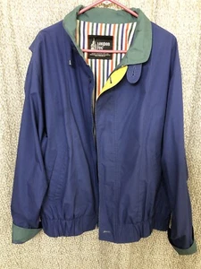 Vintage LONDON FOG Bomber Jacket Mens XL Green Blue - Picture 1 of 9