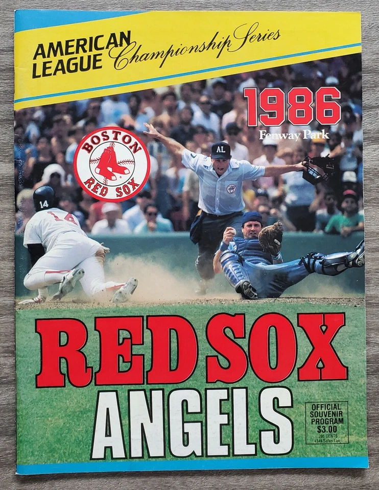 1986 ALCS American League Championship Program Boston Red Sox California Angels - Image 1 of 1