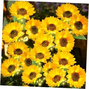 Solar Garden Lights for Outside, 2024 Upgraded Solar Outdoor 6 Pack Yellow - Picture 1 of 8