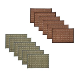 Set of 6 Streak Bamboo Table Placemats 30 x 45cm - Picture 1 of 4