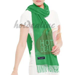 Men Women 100% CASHMERE Plain Scarves Winter Warm Scarf Made in Scotland - Picture 1 of 52