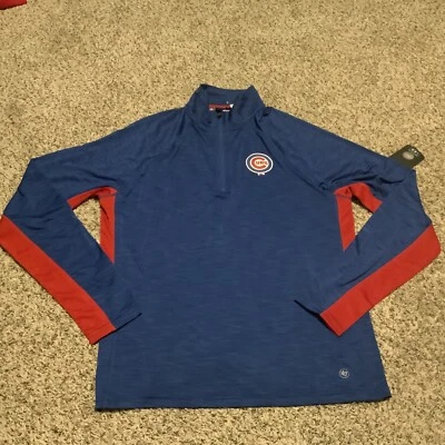 47 brand forward Chicago Cubs Pullover Shirt Men’s Size: Small NWT Blue/Red - Image 1 of 4