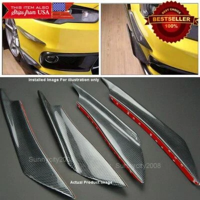 Carbon Effect Bumper Splitter Wing Fin Spoiler Canard Diffuser for Toyota Scion - Image 1 of 2
