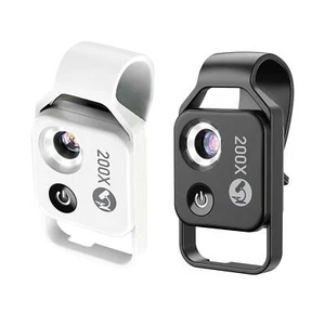 Grossissement 200x Micro Lens 6 LED Light pour la plupart des - Zdjęcie 1 z 4