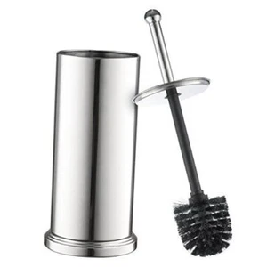 Toilet Brush Set Chrome Toilet Brush for Tall Toilet Bowl and Toilet Brush - Picture 1 of 3