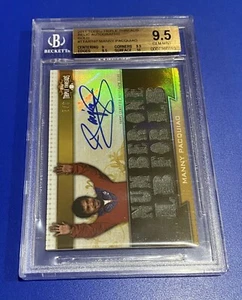 MANNY PACQUIAO 2011 Topps Triple Threads Relic Autograph Card Gold 9.5 Auto 10 . - Picture 1 of 6