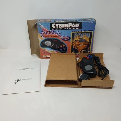 Doom II 2 Big Box PC Game with Controller Action CD ROM Sima CyberPad RARE 1994 - Image 1 of 4