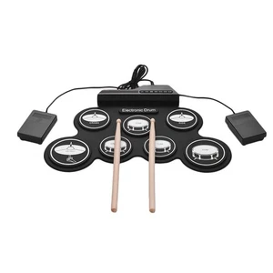 Silicone Music Drums Digital Practice Drums Pad Kit New Electric Drum Set - Picture 1 of 12