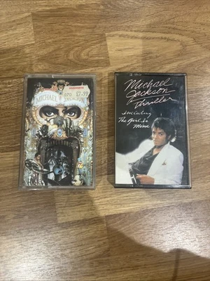 MICHAEL JACKSON Cassettes Tapes Thriller Dangerous 80's Music Bundle - Image 1 of 4