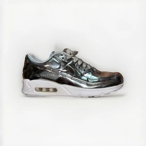 Nike Air Max 90 Metallic Silver Women’s Size 11 Running Shoes Sneakers WMNS - Imagen 1 de 8