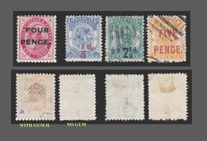 1891-1893 TONGA LOT M. H, NG AND USED , OVERPRINTS SCT.6,215,18,19 SG.3,15,17,20 - Picture 1 of 1