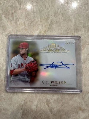 C.J. WILSON 2013 TOPPS TRIBUTE ON CARD AUTO CARD SP /15 Anaheim Angels Card - Image 1 of 4