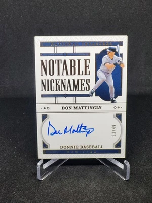 2025 National Treasures King Don Mattingly Notable Nicknames Auto /49 Yankees - Image 1 of 2