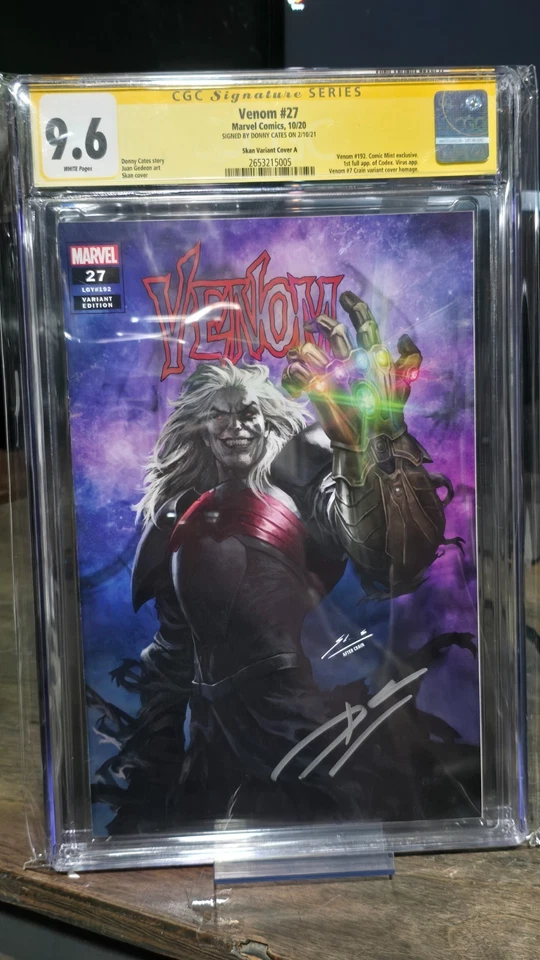 Venom #27 Variante Virgen CGC SS 9.6 Calificado Exclusivo Skan Firmado por Cates Foto 1 de 2