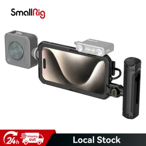 SmallRig 15 Pro Max iPhone Cage with Wireless Handle + P96 Mini Video Light - Picture 1 of 17