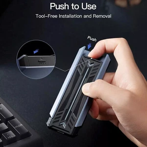 Inateck M.2 NVMe SATA SSD Enclosure RGB,USB 3.2 Gen 2 (10 Gbps) Enclosure UASPNX - Picture 1 of 10