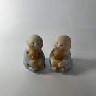 2 Cabbage Patch Preemie Kids Porcelain Figurine Baby Boy Teddy Bear 1984 Rare