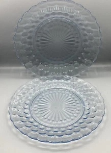 Vintage Anchor Hocking Sapphire Blue Diner Plate 9 1/2” Lot Of Two - Picture 1 of 4