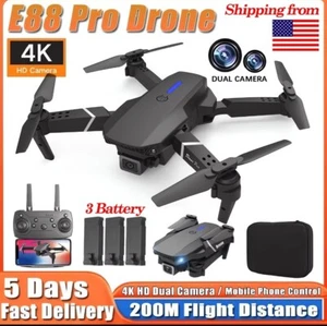 E88Pro RC Drone 4K Professinal With 3 Battery 1080P Wide Angle HD Camera. - Picture 1 of 7